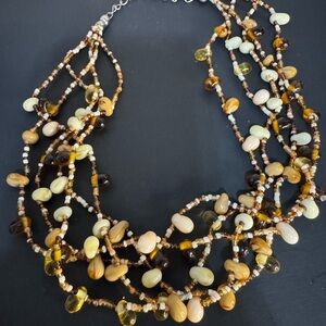 Beige Stone Necklace